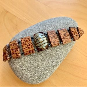 Wood shell bracelet